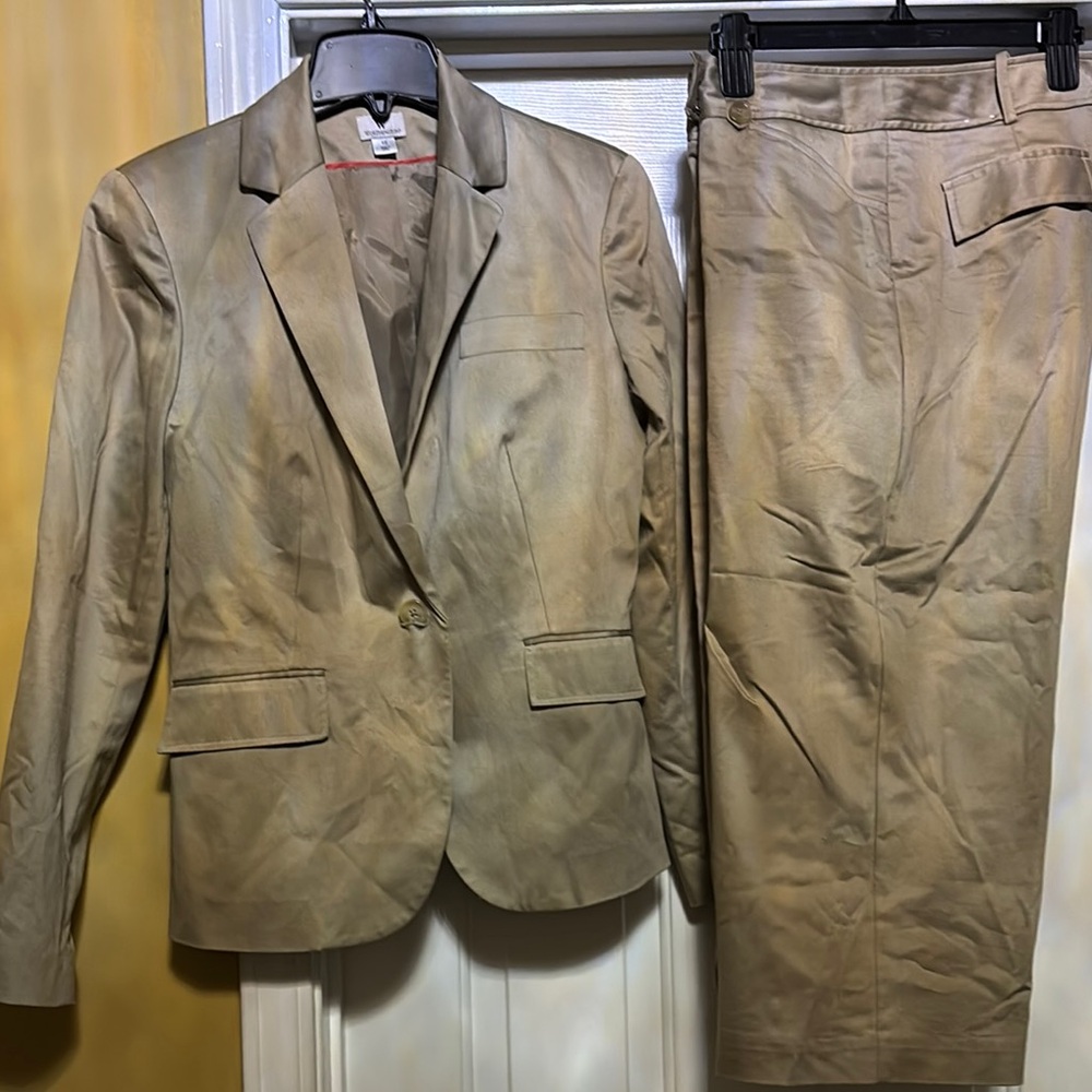 Worthington Tan Women's Pantsuit Blazer & Trousers